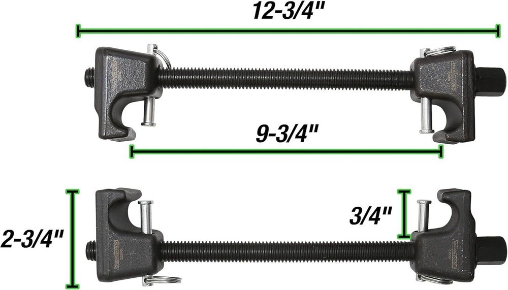 Universal 2-Piece Strut Spring Compressor - Safely Compress MacPherson Springs