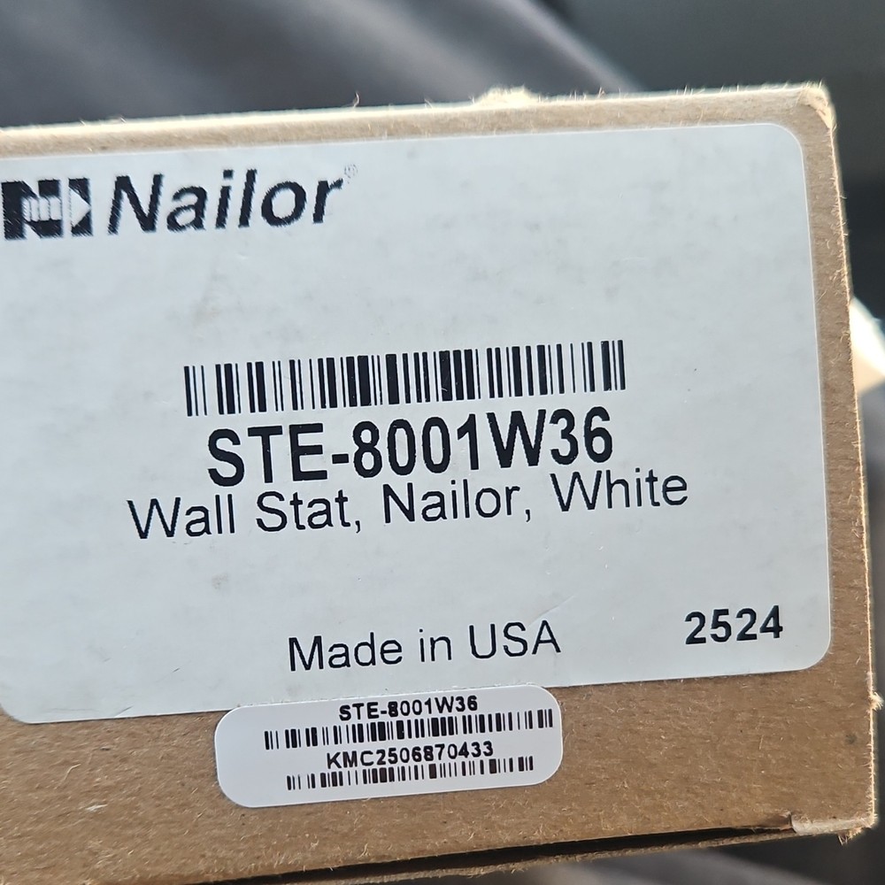 STE-8001W36 Wall-Mounted Push Button Non-Programmable Thermostat, White