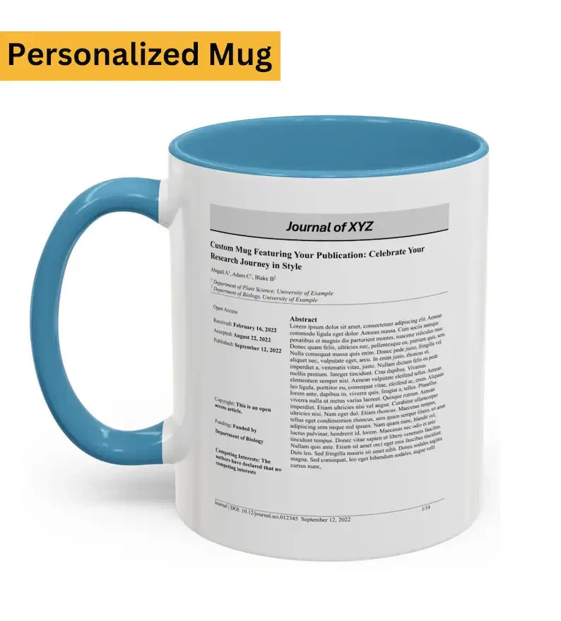 Custom Publication Mug PhD Coffee Cup Gift