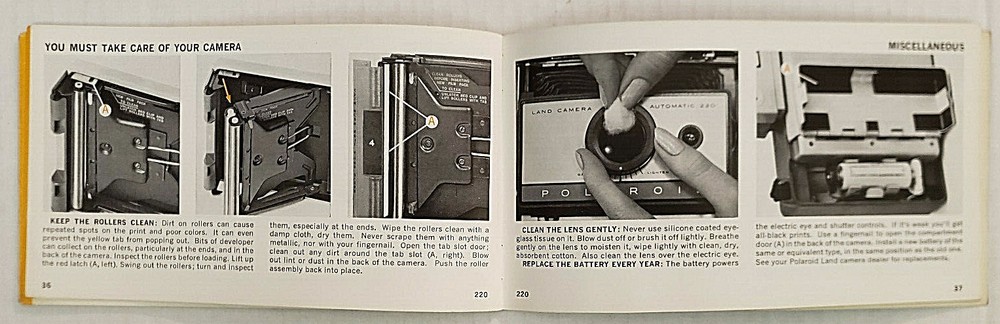 Polaroid Automatic 220 Land Camera Users Guide Printed USA 11/66