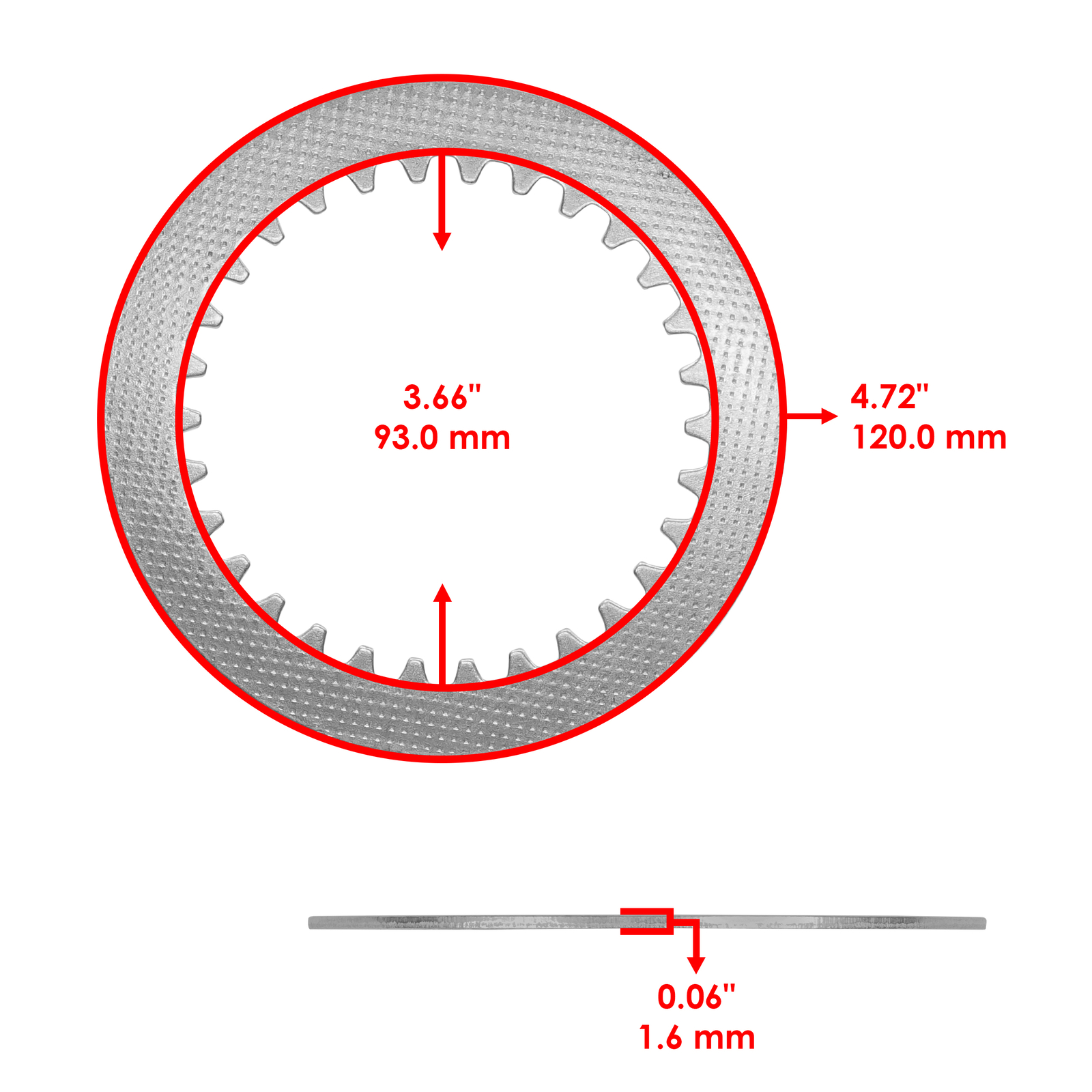Clutch Friction Steel Plates Kit for Kawasaki KLX300 KLX300R KLX300SM 2009-2024