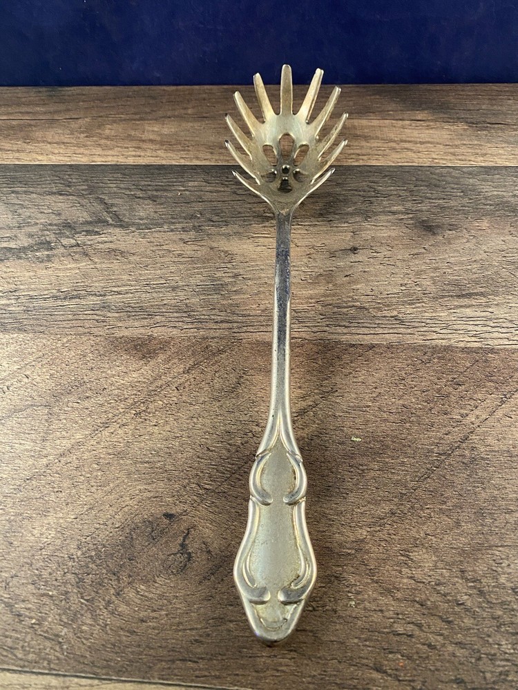Spaghetti Pasta Server Silverplated Scrollwork Design Unknown Pattern