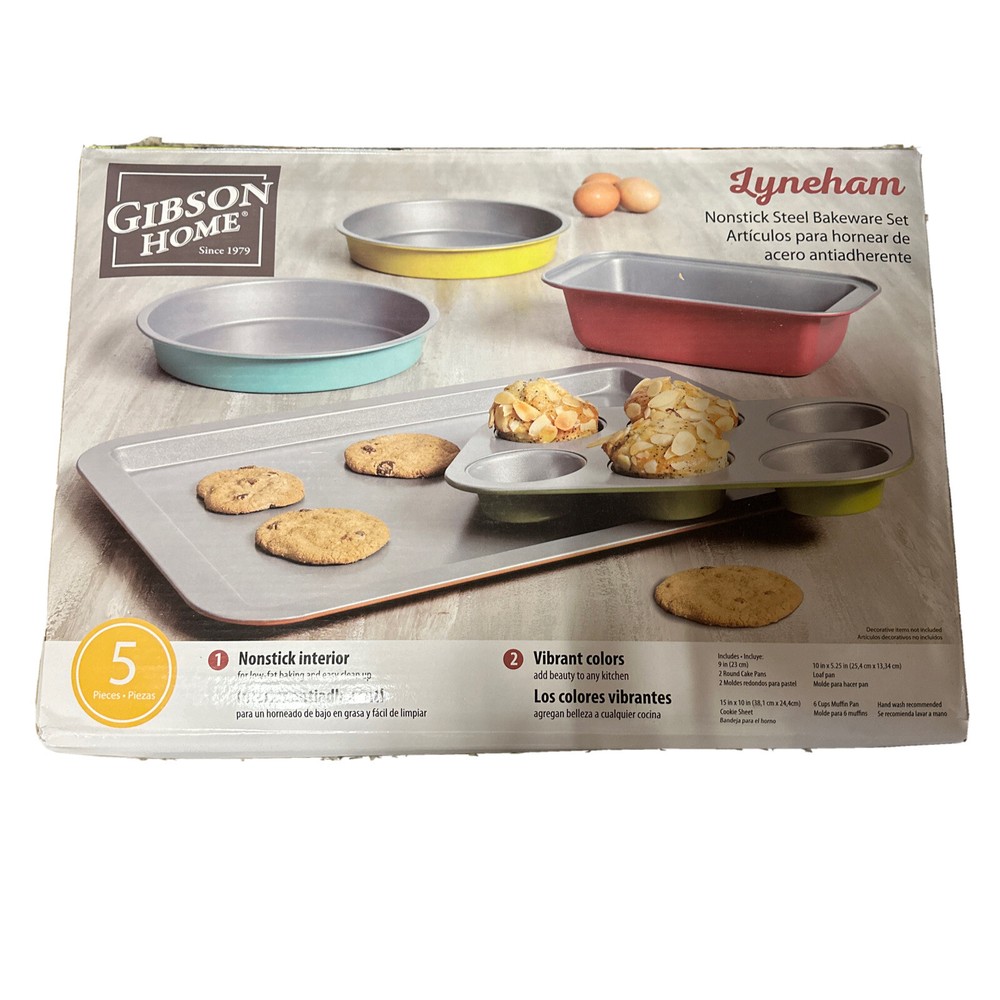 Gibson Home Color Splash Lyneham 5 Pc Bakeware Set