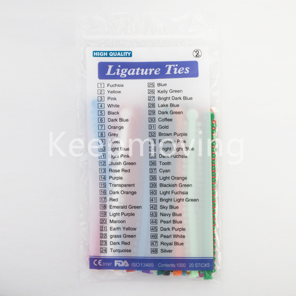 1000 Pcs Dental Orthodontic Elastic Ligature Rubber Bands Ties Brackets Brace