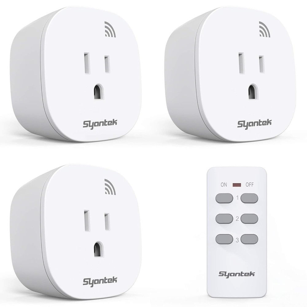 3 Pack Remote Control Outlet Wireless Light Switch Kit for Appliances