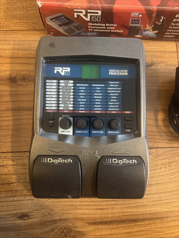 Digitech RP150 Effects Pedal Modeling Guitar Processor w/ Power Adapter