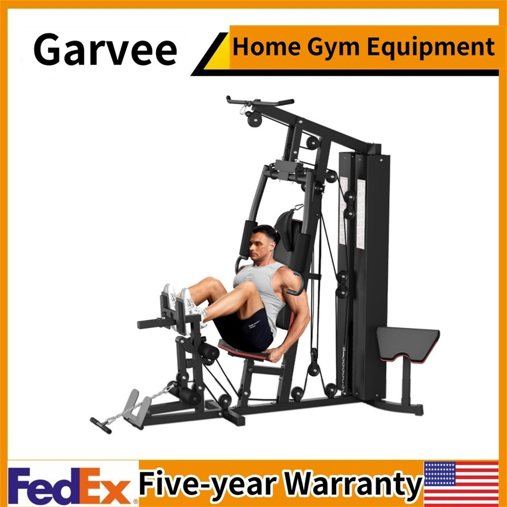 Home Gym Machine Full Body Workout Machine W/150LBS Weight Stack Multifunctional