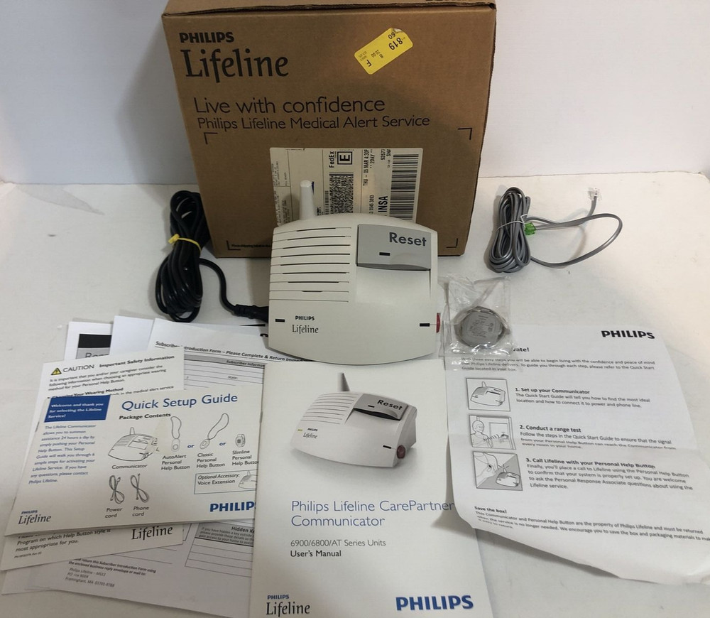 Philips Lifeline Wireless Communicator Equipment Model# 6900AT ~ Open Box