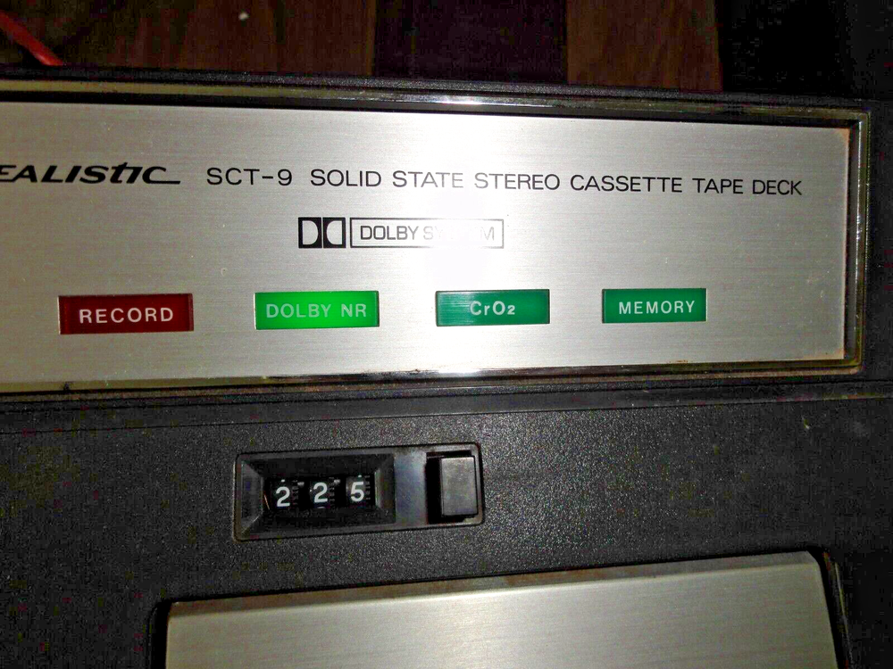 Vintage Realistic SCT-9 Solid State Stereo Cassette Deck Good for Restoration