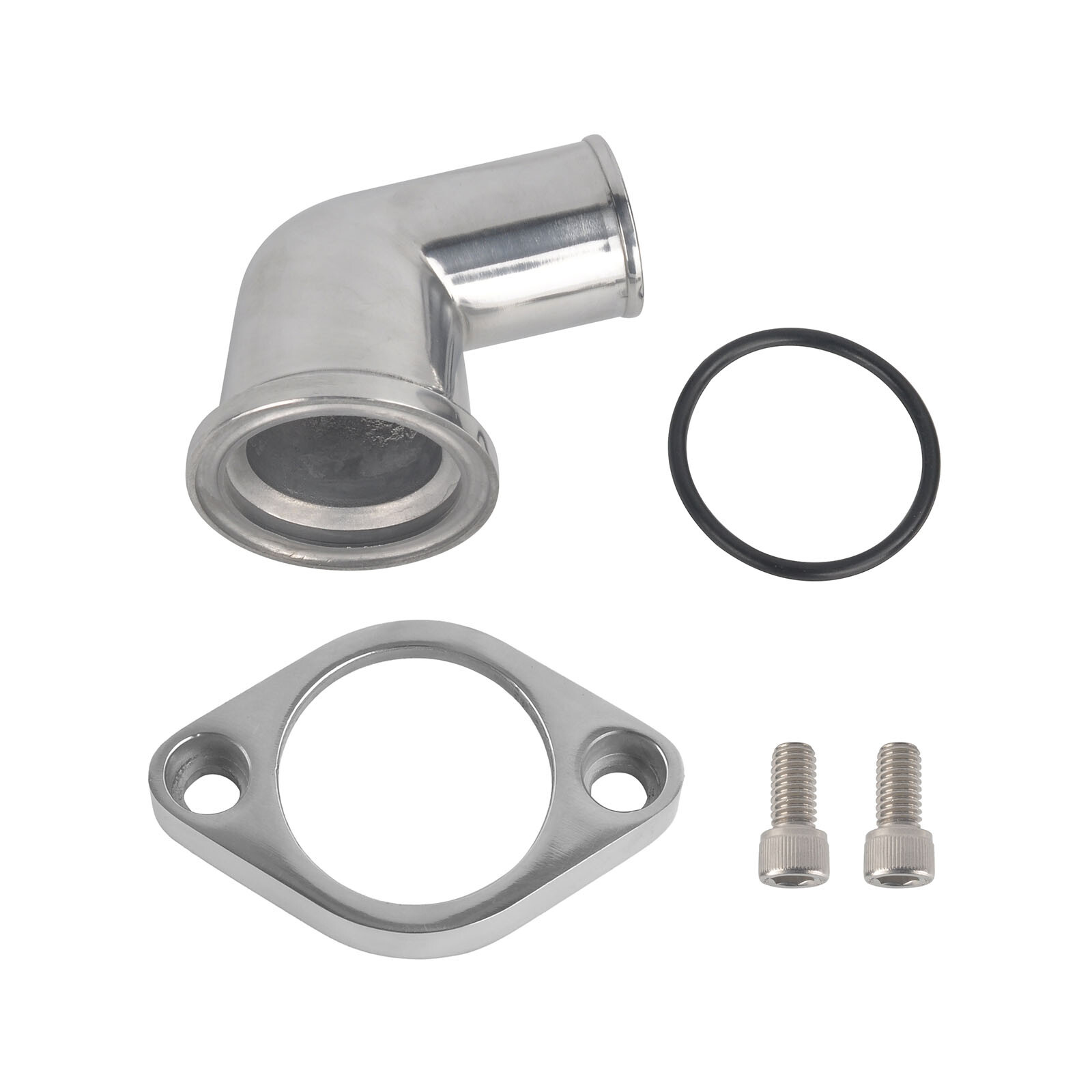 For SBC BBC Chevy 327 350 400 Polished 15° Swivel Water Neck Thermostat Housing