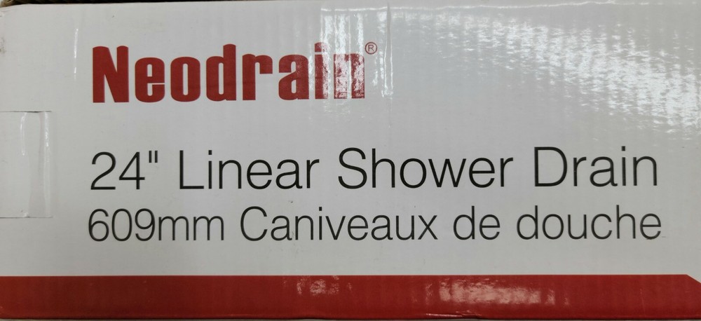 Neodrain 24 Inch Offset Linear Shower Drain Stainless Steel Rectangle AM2