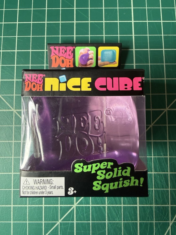 Authentic Brand New NeeDoh Nice Cube Nee Doh PURPLE Original Ice Cube