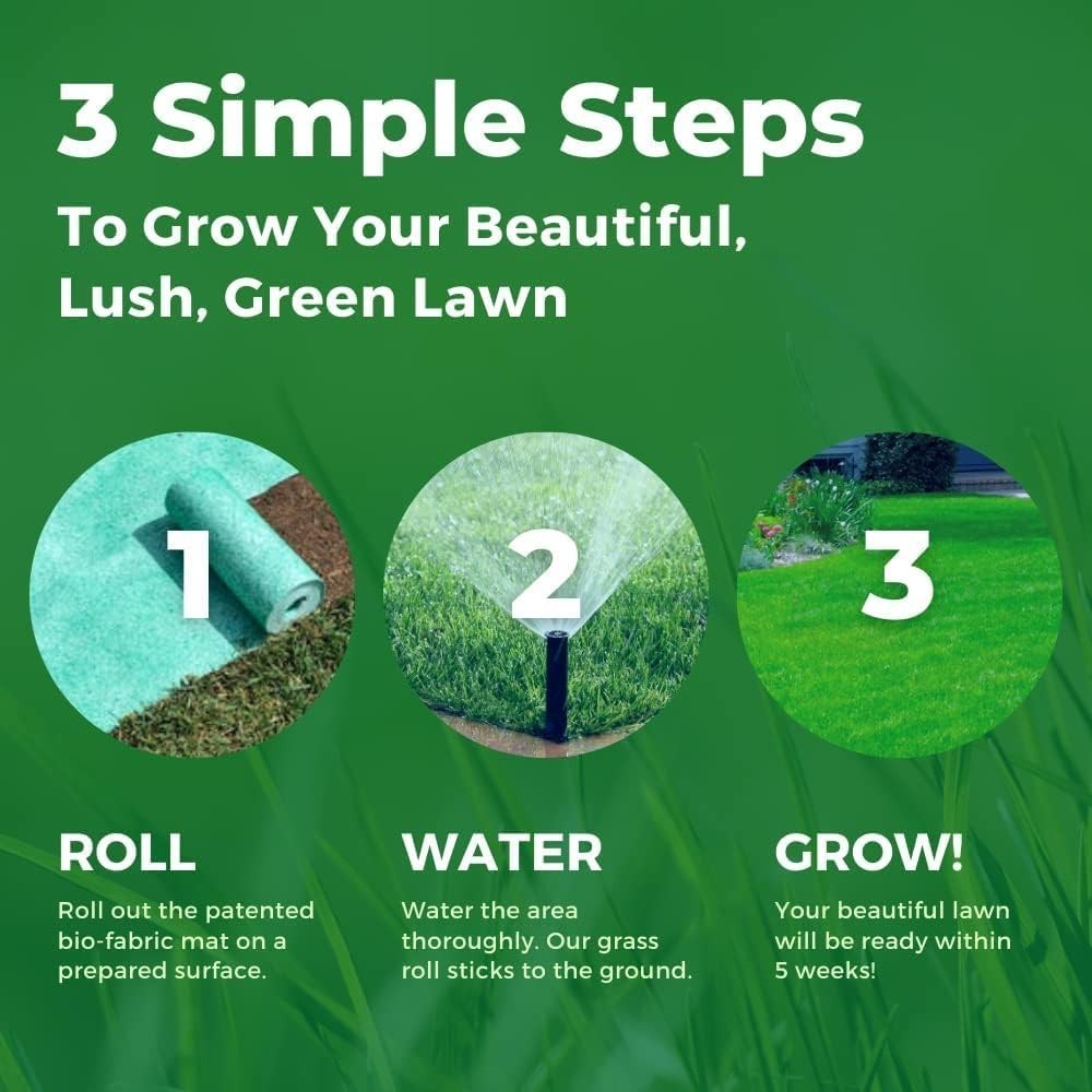 Biodegradable Grass Seed Mat - 100 sqft Green Solution
