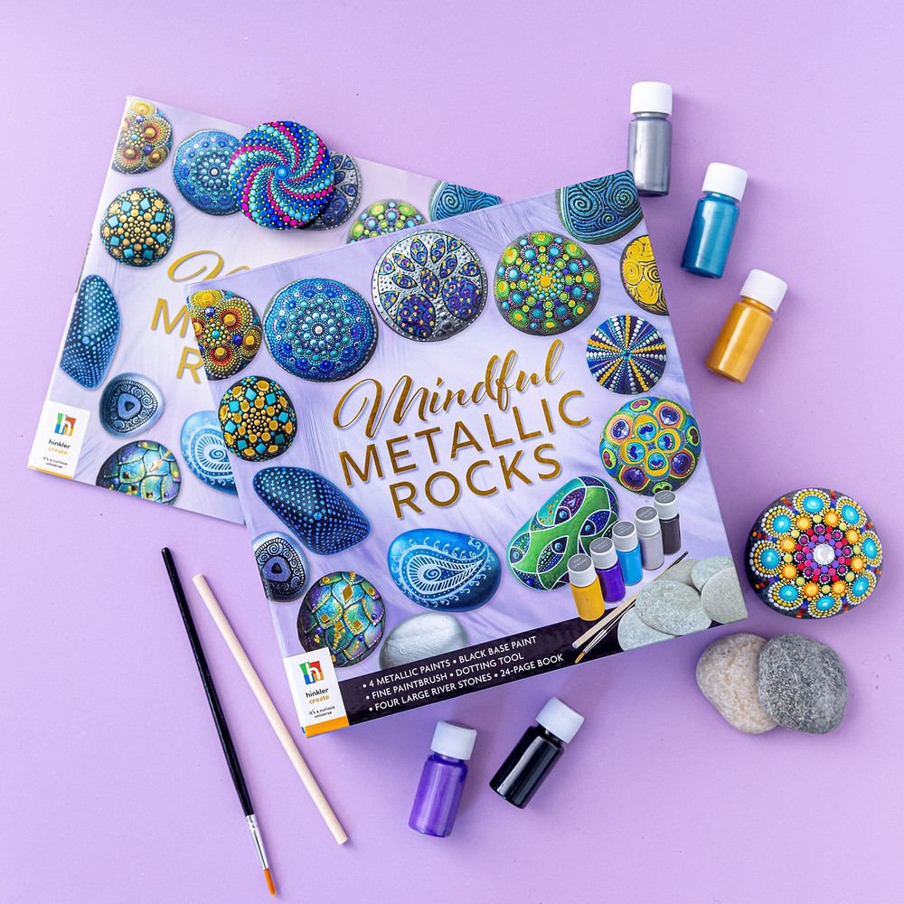 (3pack) Mindful Metallic Rocks