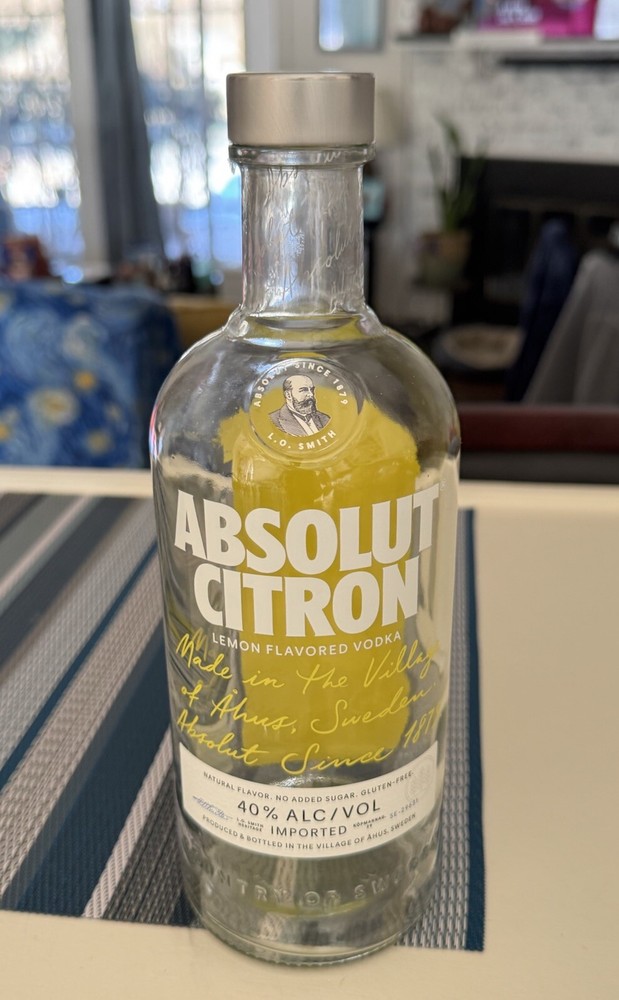 Absolut Vodka CITRON - Empty 750ML Bottle