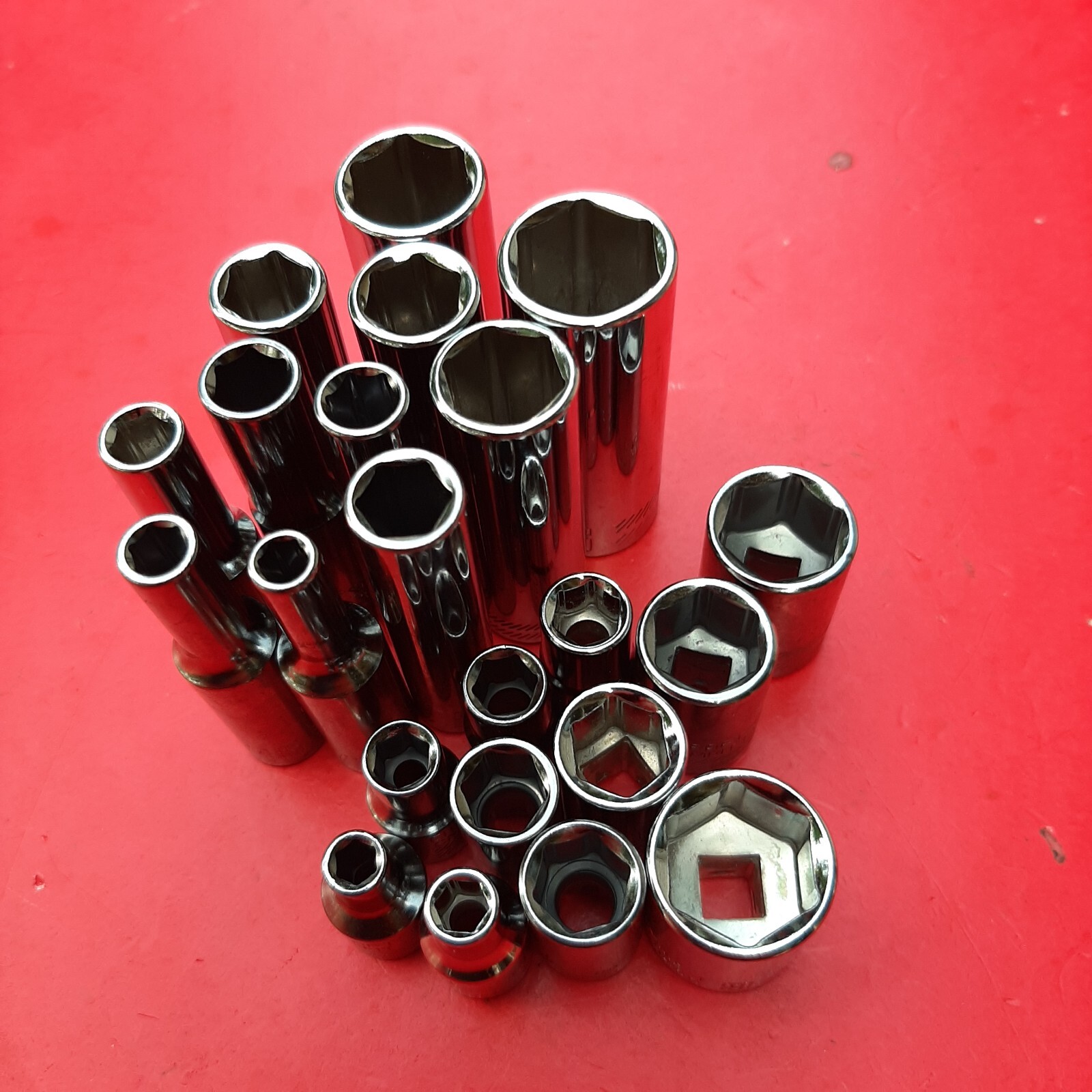 NEW CRAFTSMAN TOOLS 21 Piece 1/4" Drive Deep & Shallow SAE 6 Point Socket Set