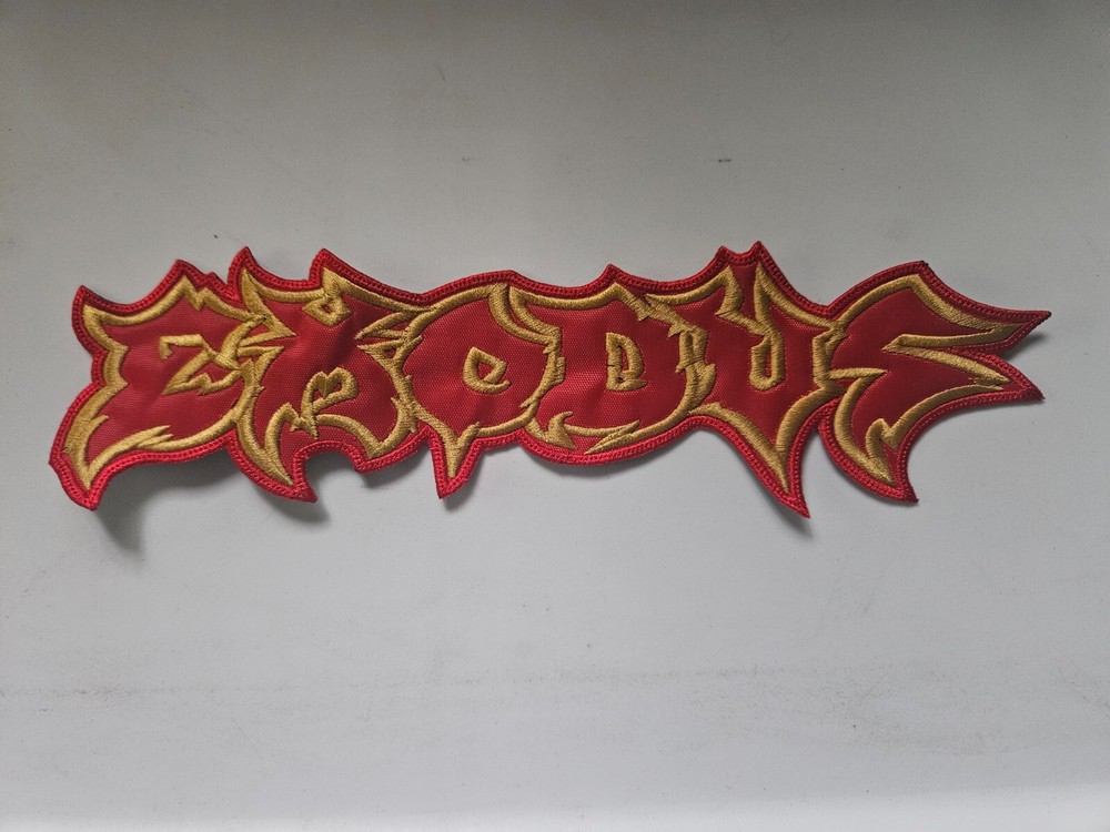 EXODUS SEW ON GOLDEN AND RED EMBROIDERED LARGE BACK PATCH