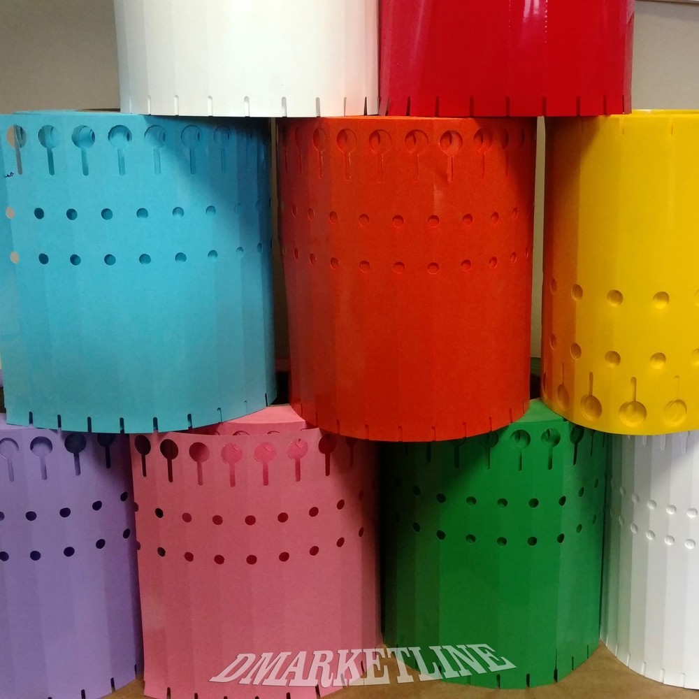 Wrap Around labels plastic thermal plant red labels 7" x 3/4" tree loop.