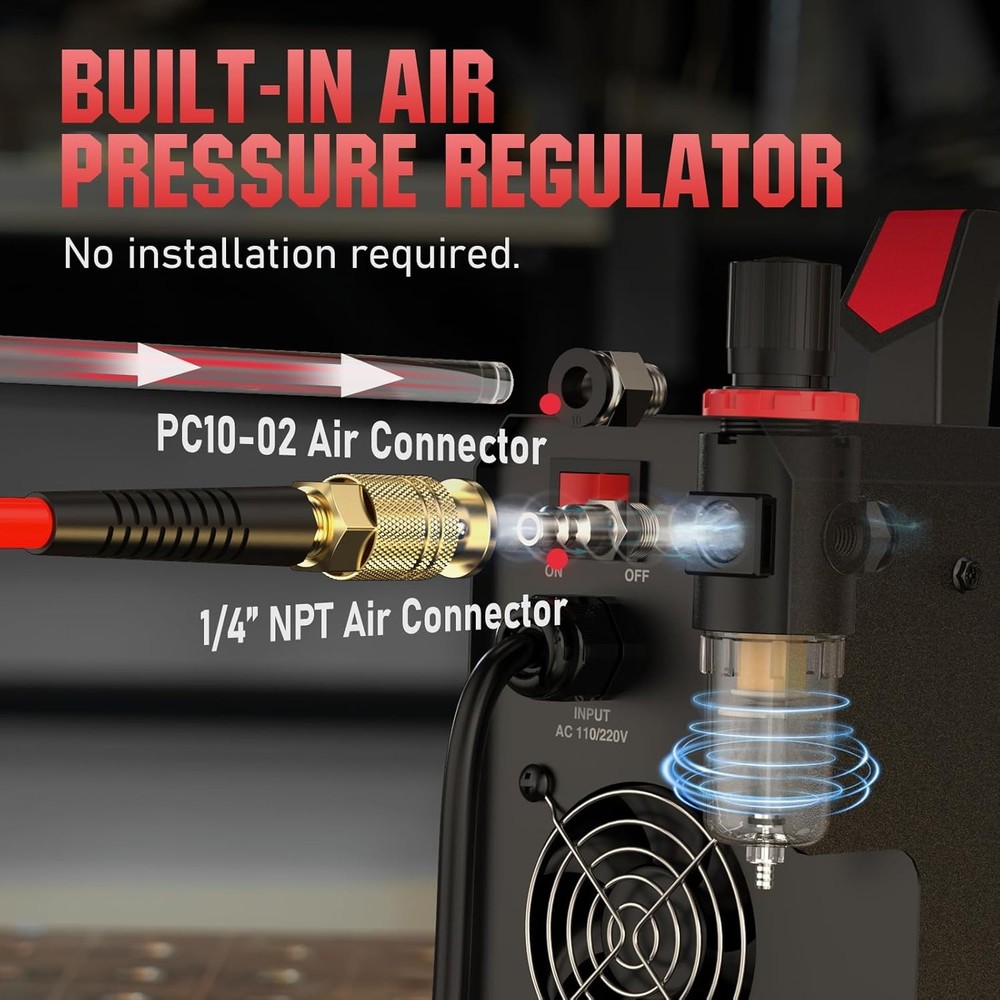 65A Dual Voltage Plasma Cutter for Cutting, Gouging, Grid & Marking