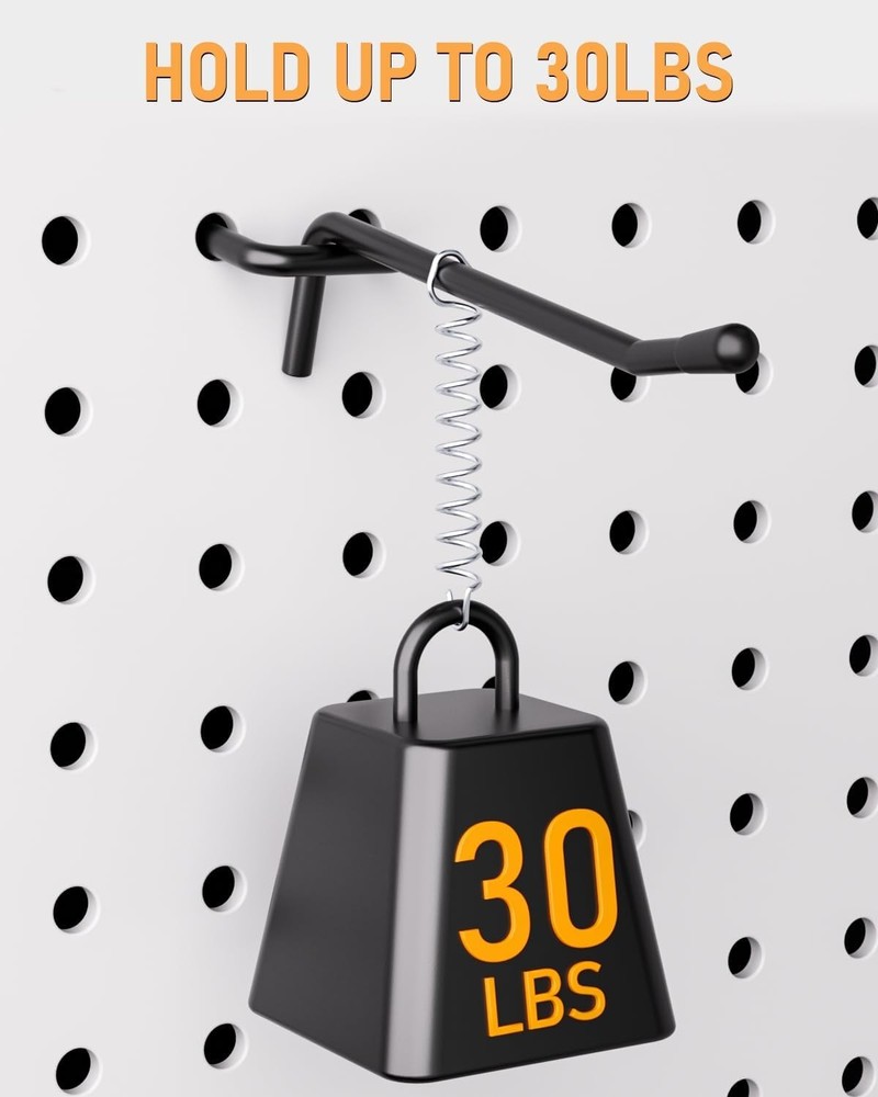 4-Inch Black Pegboard Hooks - 60 Pack for Maximum Storage Efficiency