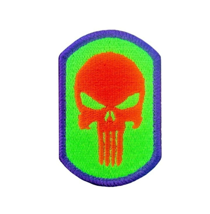 Punisher Tactical Patch. Halloween hook and loop morale badge.