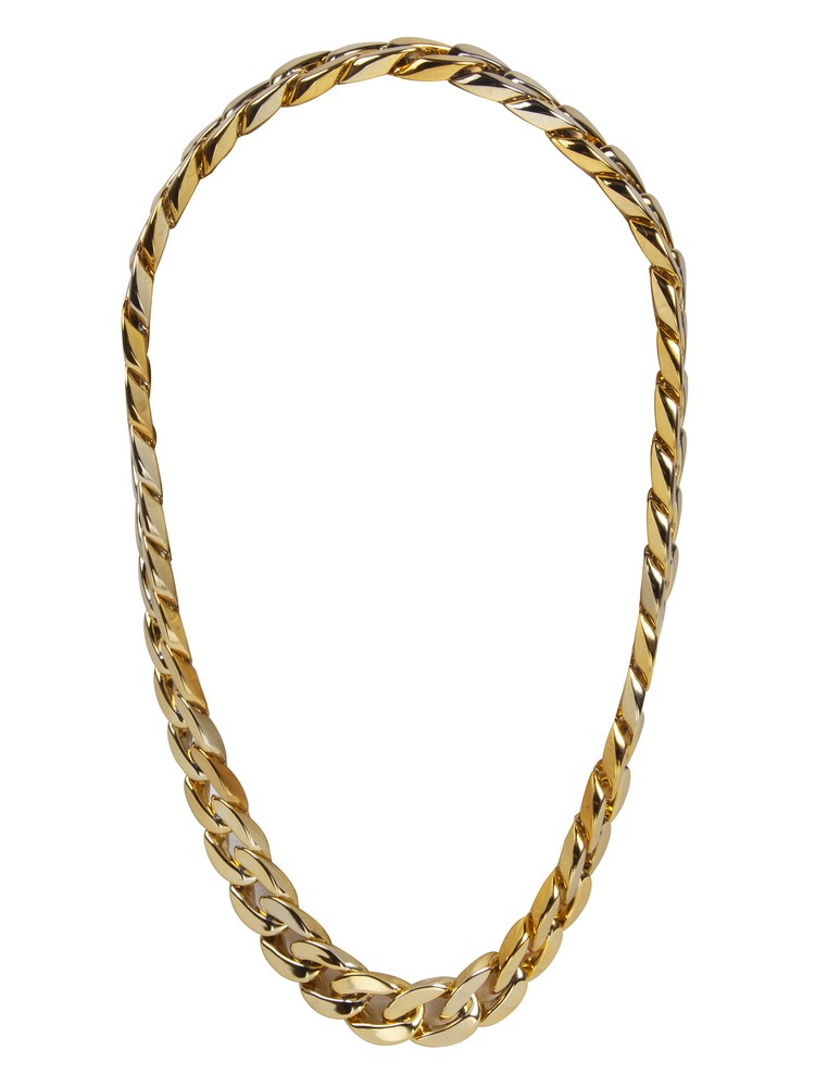 80s Rapper Gold-Colored Chain Necklace