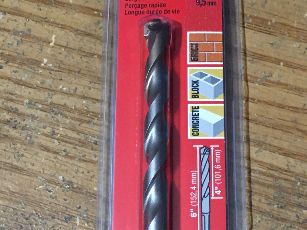 Hammer Drill Bit 3/8" x 6" 3-Flat Secure-Grip™