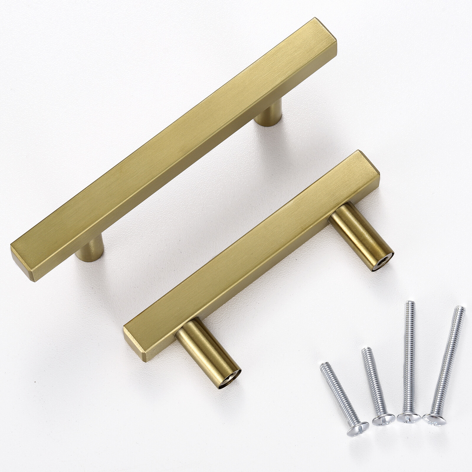 Stainless Steel Kitchen Square Cabinet Handles T Bar Drawer Pulls Black Gold US