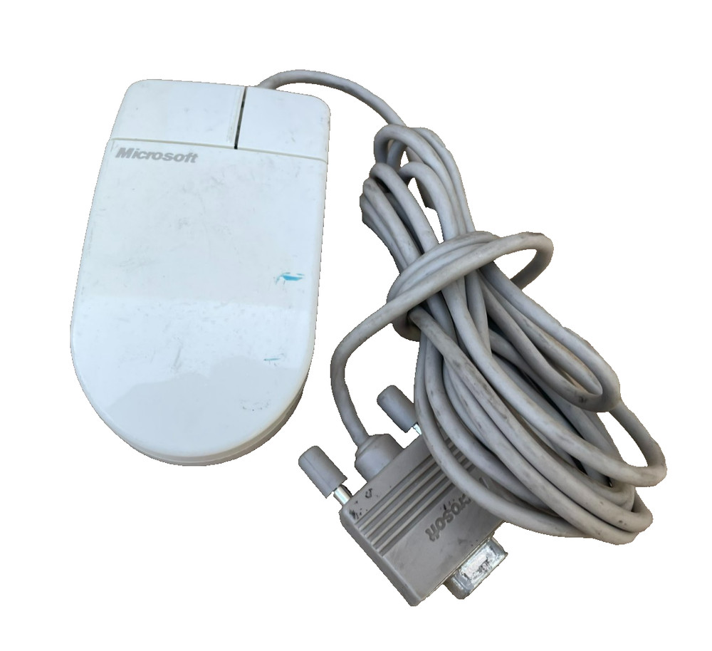 Vintage Microsoft Serial - PS/2 Compatible Mouse C3K5K5COMB