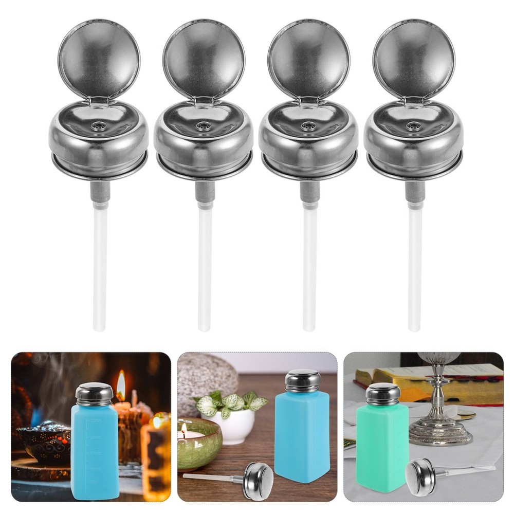 5 Pcs Alcohol Dispenser Push down Lid Pump Bottle Caps Replacement