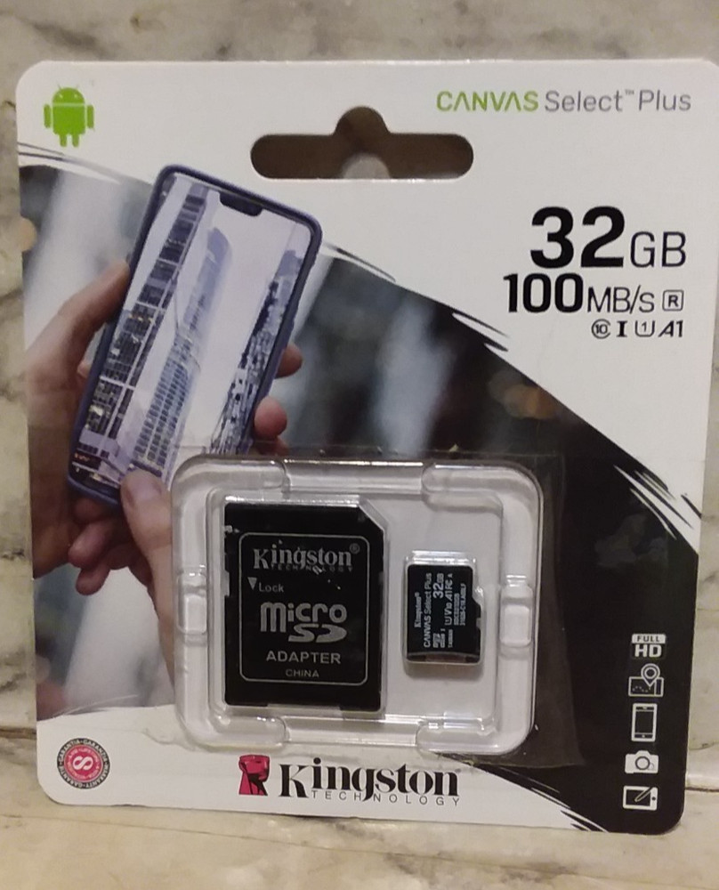 Kingston 32GB Micro SDCS2 Card Flash Memory with SD Adapter - NEW