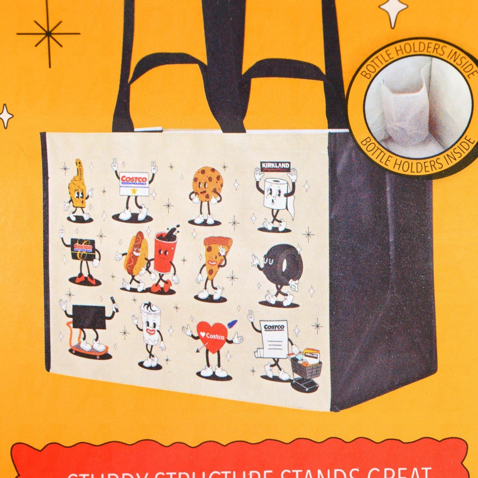 Costco Cartoon Reusable Heavy Duty Shopping Bags - 2 Pack - FREE SHIPPING