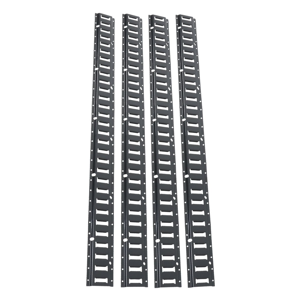 Carbon Steel Silver Black Replacement 24 Pack 5' E Track Tie Down Rail Kit
