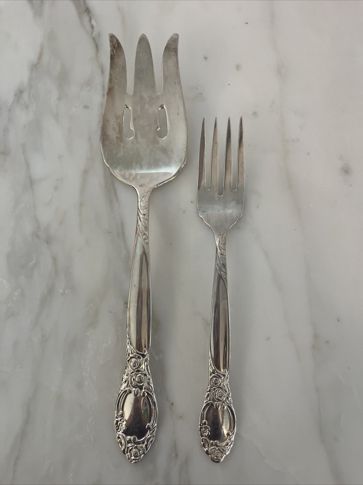 Oneida Silversmiths SILVERPLATED Rose Serving Fork Replacement Piece