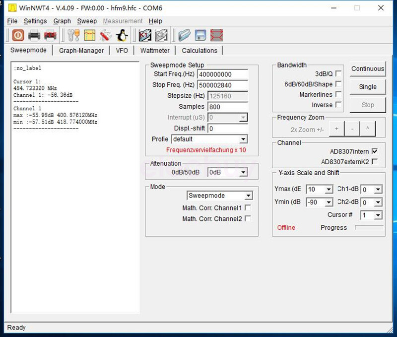 35MHz-4.4GHz USB Spectrum Analyzer Tracking Source Analysis Tool Signal Source