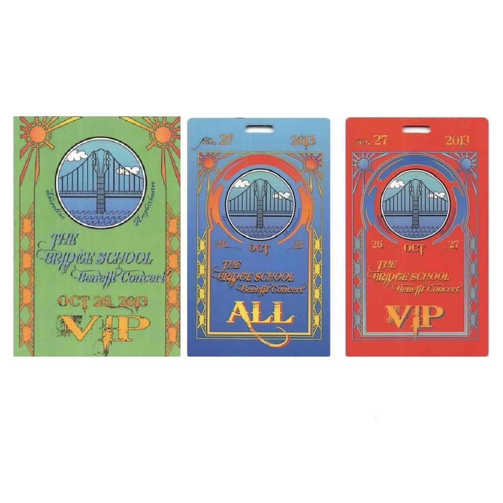 27th Annual Bridge School Benefit Backstage Pass Mountain View 2013 Bundle 1 ...