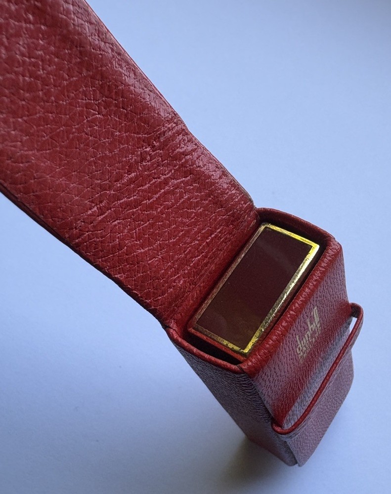 IMMACULATE & RARE Dunhill RED Leather Rollagas Pouch