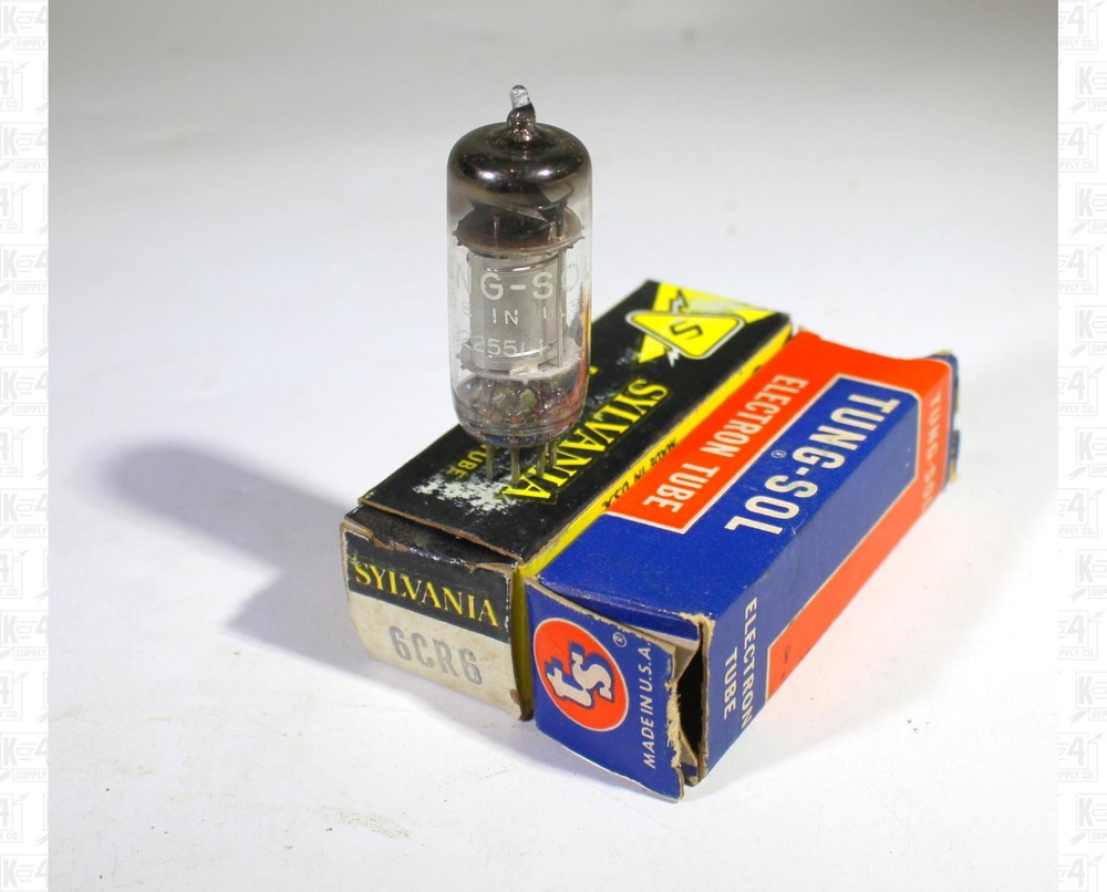 Sylvania and Tung Sol 6CR6 Vacuum Tubes Tested NOS Lot Of 2 +Box