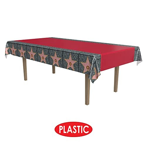 Red Carpet Star Tablecover Red Carpet "Star" Tablecover - 1 Pack