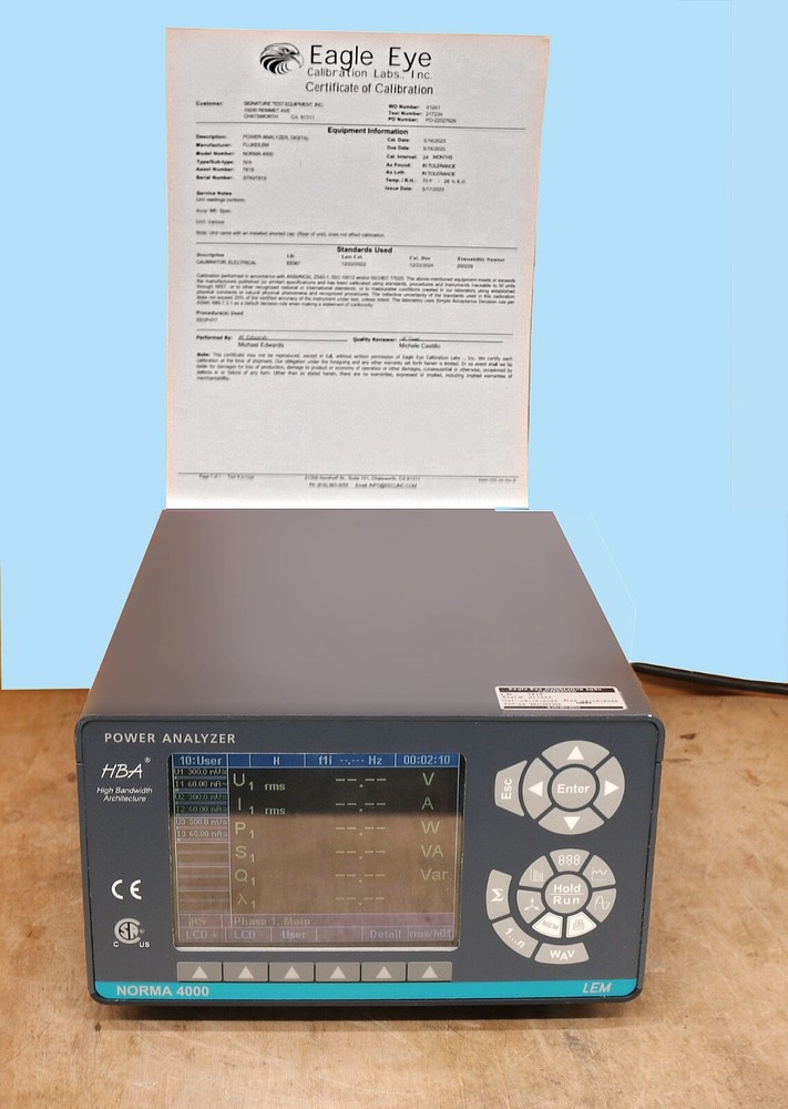 LEM Norma 4000 Power Analyzers, Fluke