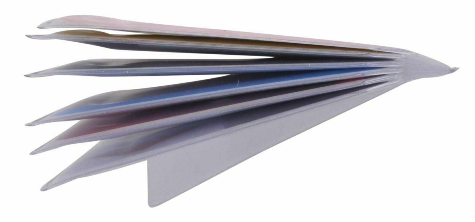 Set of 2 USA Made Trifold Plastic Wallet Inserts Picture Card Holder 6 Pages