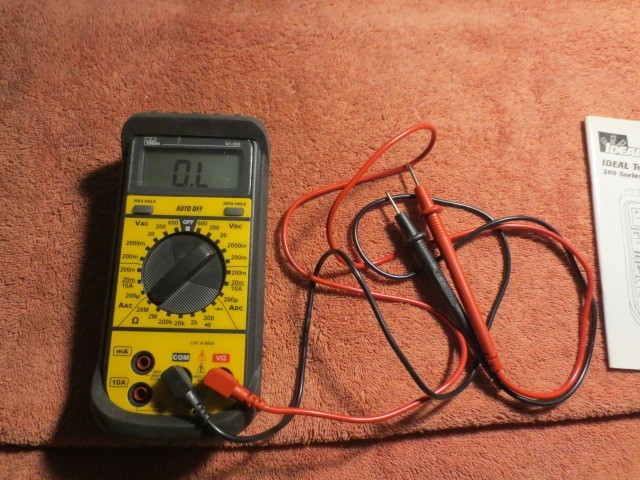 IDEAL Test-Pro Contractor Grade Digital Multimeter Model 61-360 With Leads