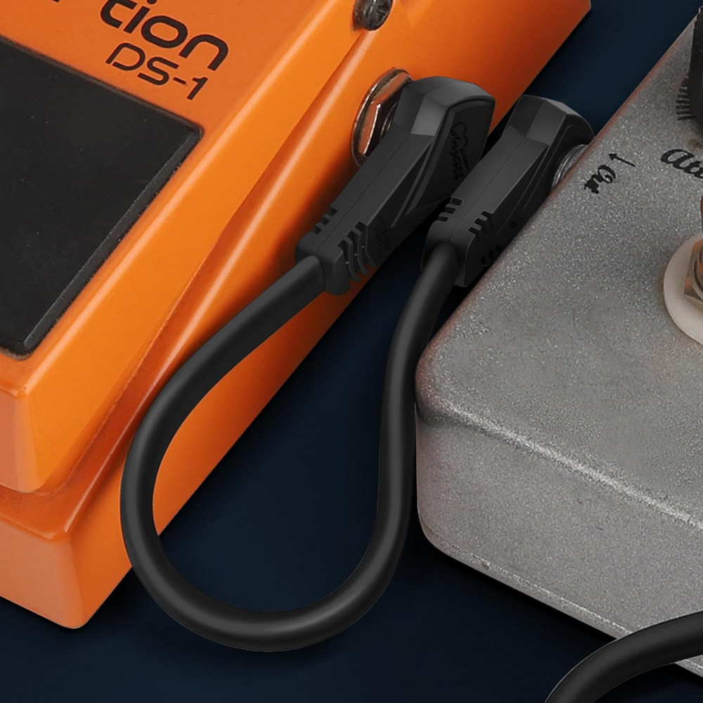 3-Pack 6-Inch Right Angle Guitar Patch Cables for Effect Pedals