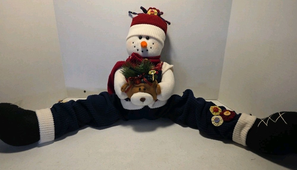 Snowman Draft Stopper Dressed  34" for Doors or Windows Nice