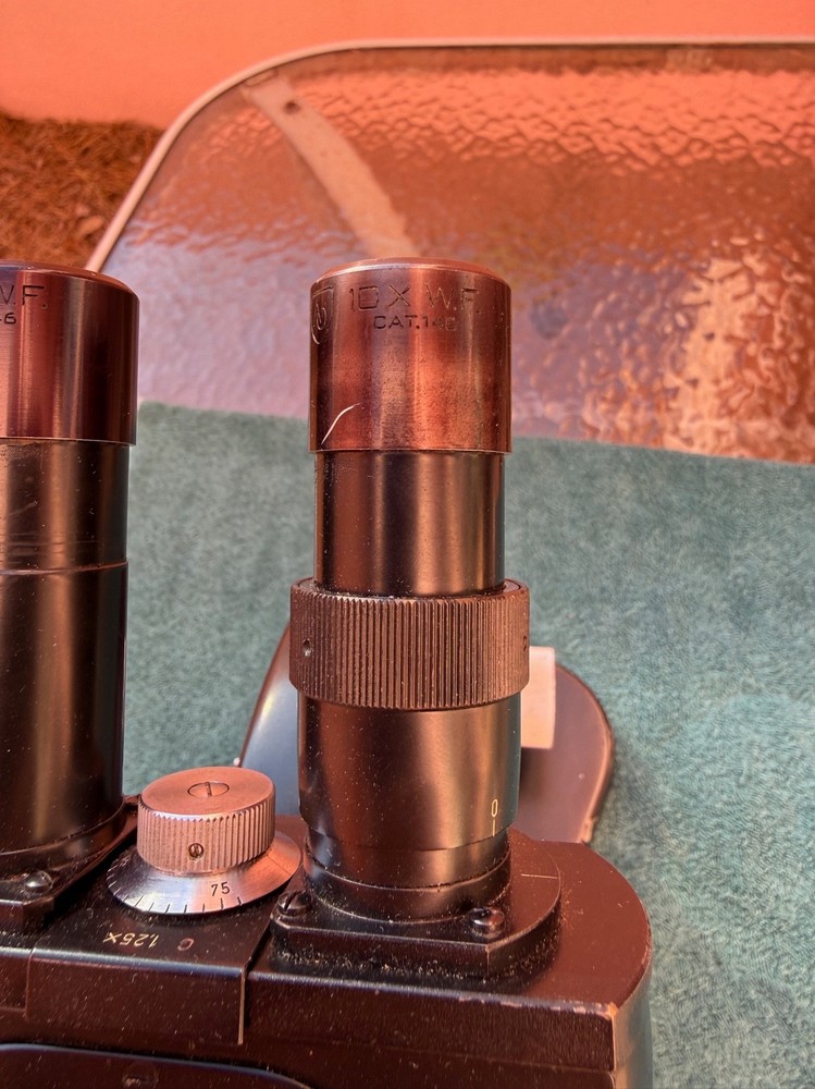 E Leitz Wetzlar Vintage Binocular Microscope - Four Objectives - Germany