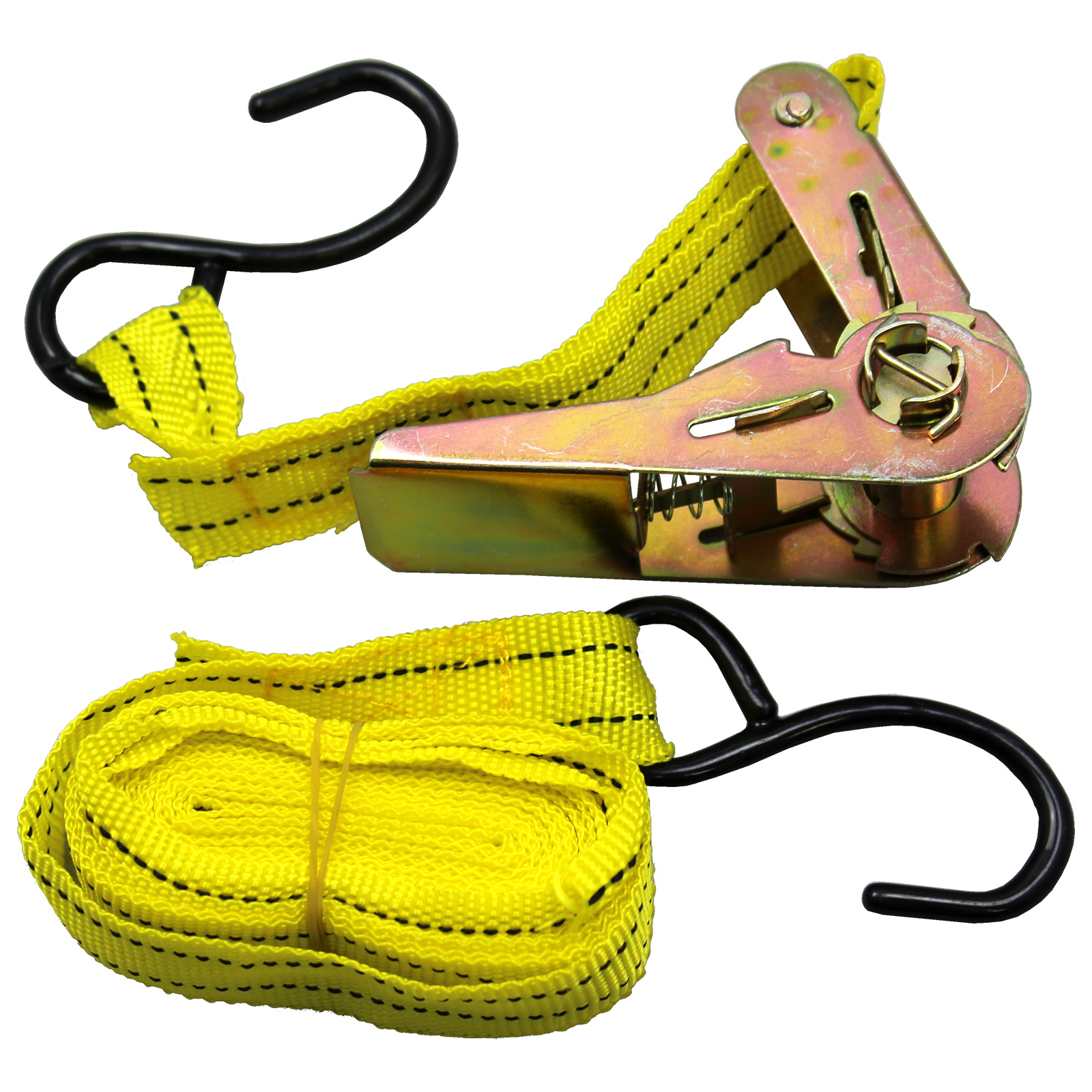 Yellow Jacket 13’ Ratchet Tie Down Capacity Strap Tool Car Truck