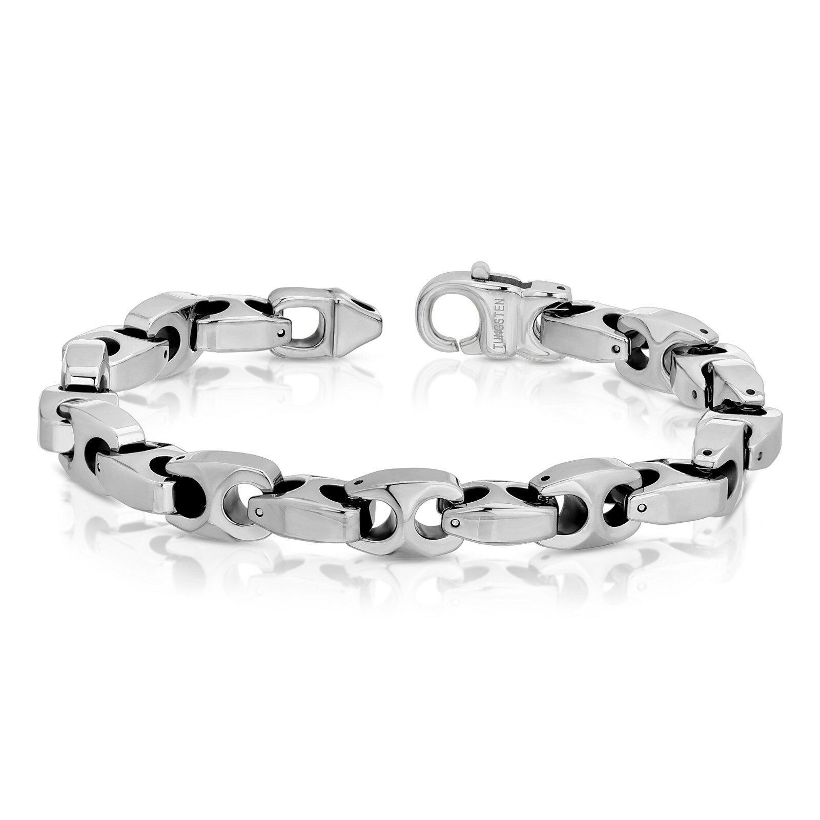 NEW HEAVY BIKER TUNGSTEN CARBIDE MEN'S 9.5 mm BRACELET (TUC 002) FREE SHIPPING!