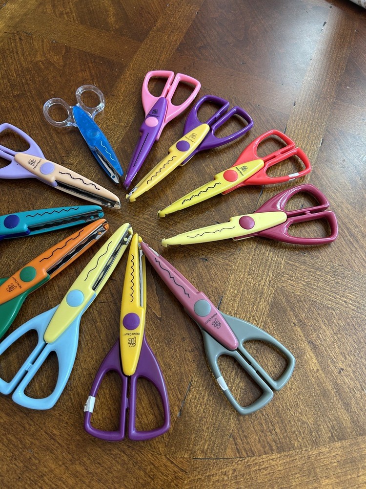 Scissors Set Different Patterns Craft Scissors for Teachers, Scrapbooking,