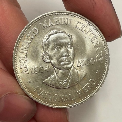 Philippines - 1964 Large Silver Peso - Popular