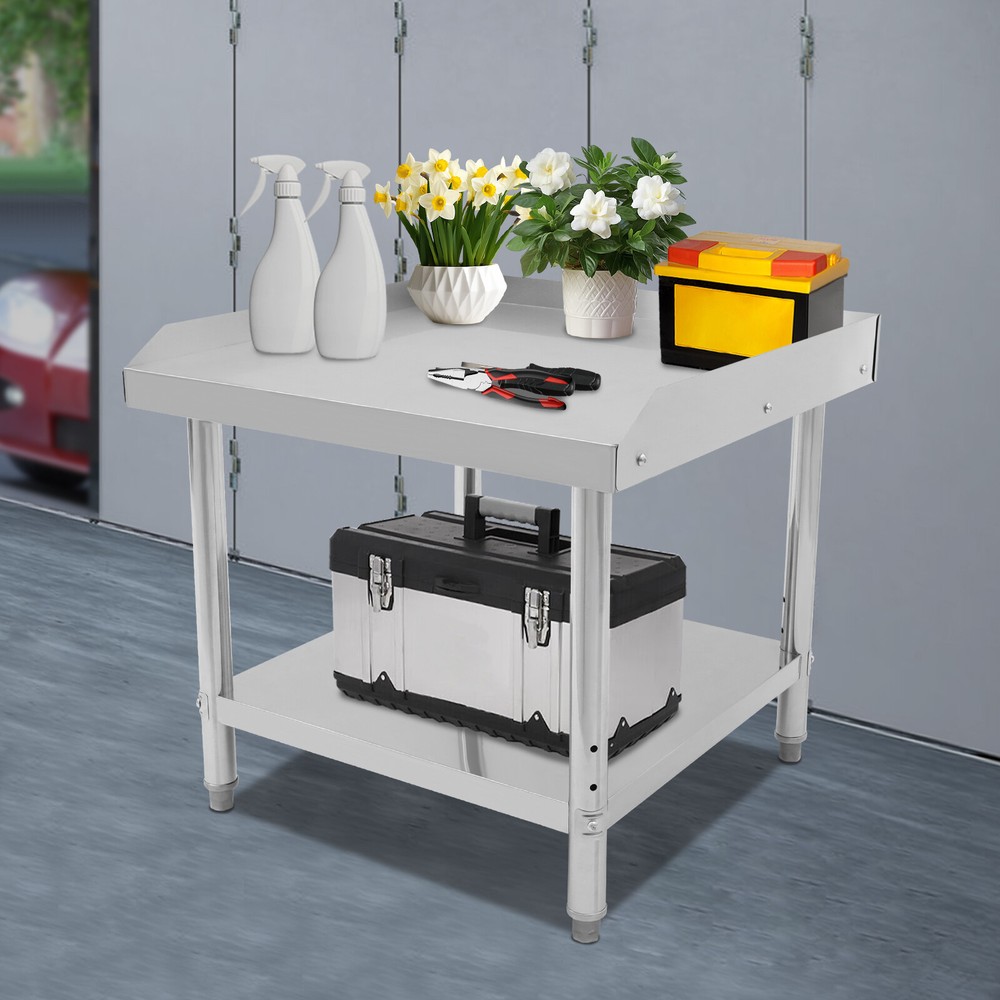 Stainless Steel Kitchen Restaurant Adjustable Work Prep Table